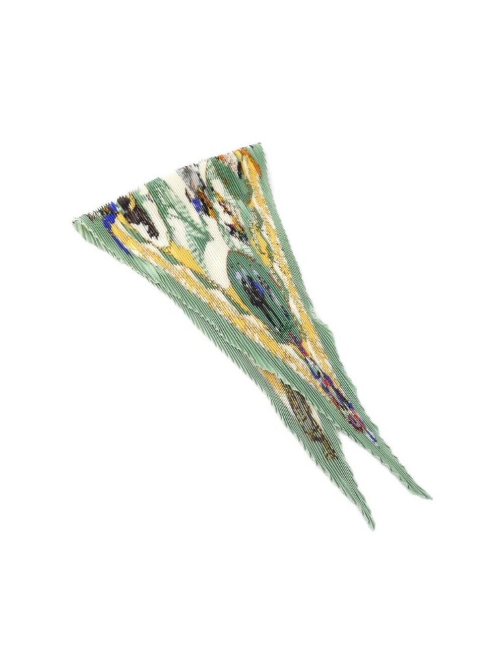 Hermes Pleated Scarf Green